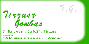 tirzusz gombas business card